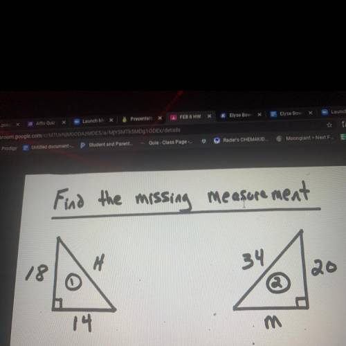 Find the missing measurements