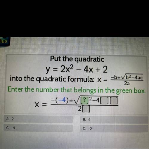 Put the quadratic y=2x2-4x+2