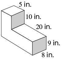 I NEED HELP QUICK

This diagram shows the dimensions of a concrete piece used to build a deck