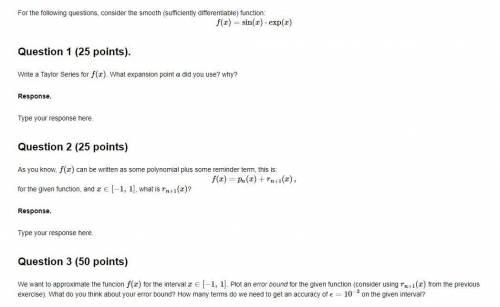 Taylor series. Hi, i need help with the following optimization assignment (Attached) .