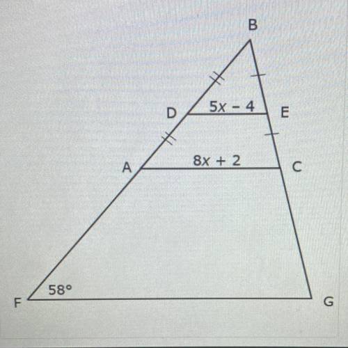 If m/B = 41º, what is the measure of angle BCA? Explain your reasoning.