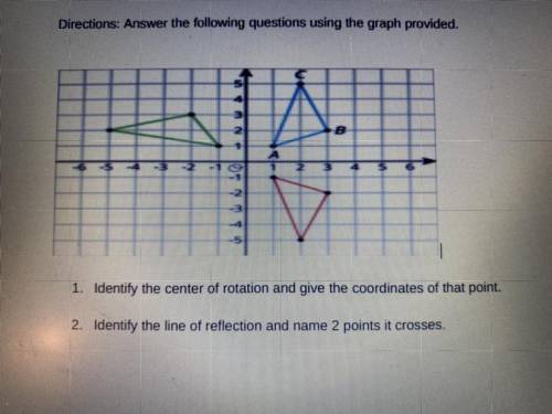 Directions: Answer the following questions using the graph provided.

1. Identify the center of ro