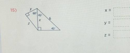 I need help with this special right triangle question.​