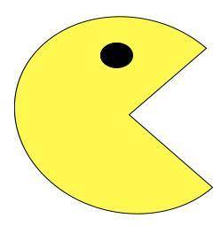 ANSWER FAST PLS 15 PTS!!

The radius of this PAC-Man is 12in long.
Part 1: Find the area of the PA
