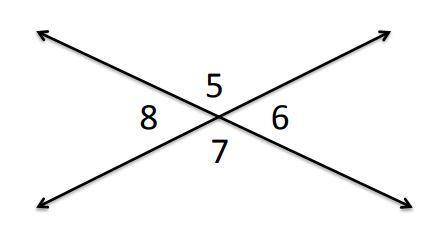 < 5 and <7 are vertical angles.

• The measure of angle 5 is (5 x + 10)°.
• The measure of a