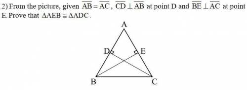 From the picture, given AB=AC, CD=AB at point D and BE=AC at point E. Prove that AEB=ADC.