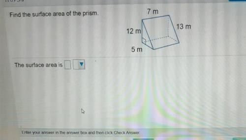 Find the surface area of the prism​