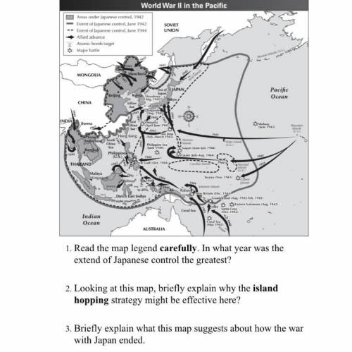 Anybody know how to read map in history? If so please help me with #1-3 free Brainliest and points.