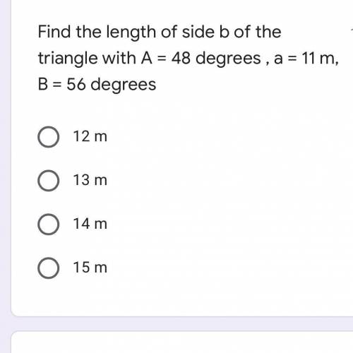 Triangle ABC has side a= 3, side b = 5, side C= 7. Find the size of angle A.

150 degrees 
68 degr