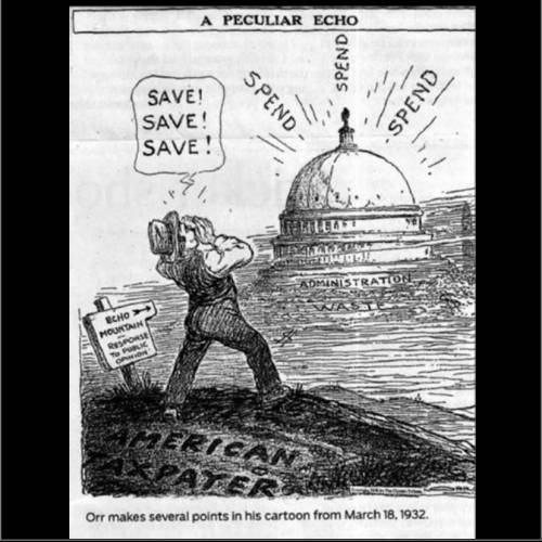 What point was the artist of the cartoon trying to make about the New Deal
