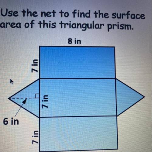 Use the net to find the surface area of this triangular pyram.