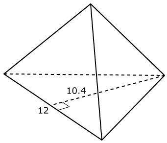 50 POINTS!

This figure is a tetrahedron. What is its surface area?124.8 square units249.6 square