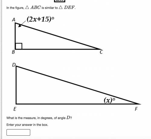 What Is the measure of angle D?