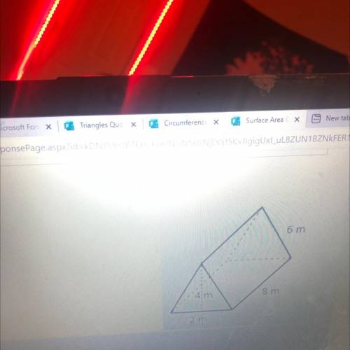 Plz help fast i have to find the surface area of a 3d shape