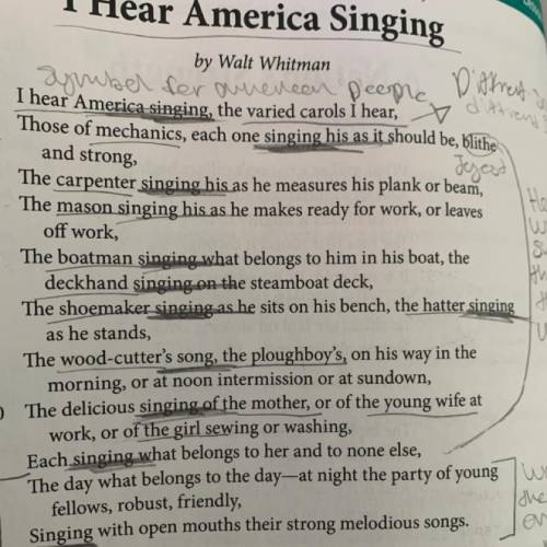 How is the structure of both poems similar? I hear America singing and a nations strength￼

A .Bot