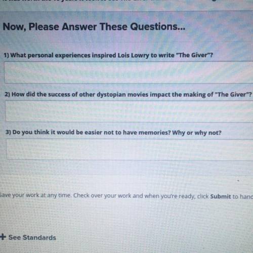 Please at least answer 2 of the questions..?
