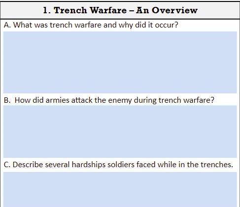 I need help on Trench Warfare plzzz