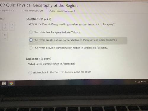 Can you guys answer question 3 and 4

3: 4: a) subtropical in the north to tundra in the far south