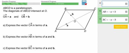 ABCD is a parallelogram.