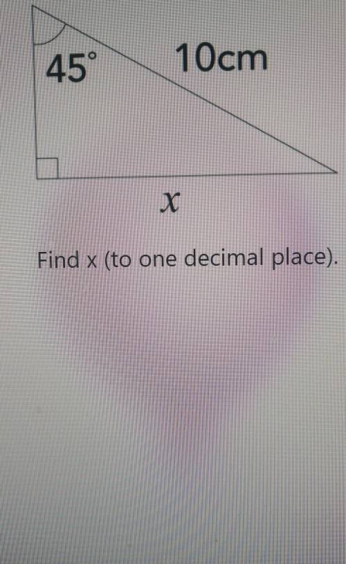 Find x to 1 decimal place Pls help​