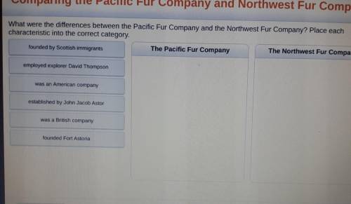 What were the differences between the Pacific Fur Company and the Northwest Fur Company ? Place eac