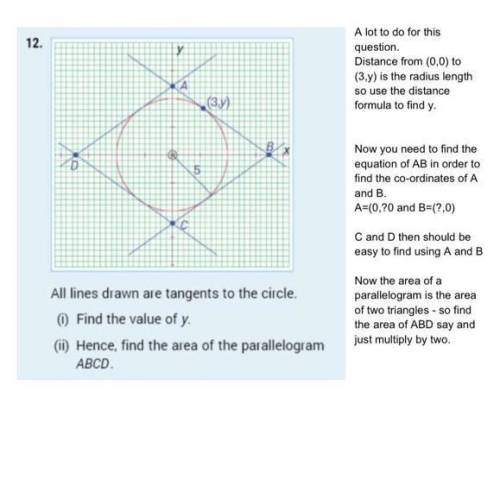 Hence, find the area of the parallelogram ABCD
