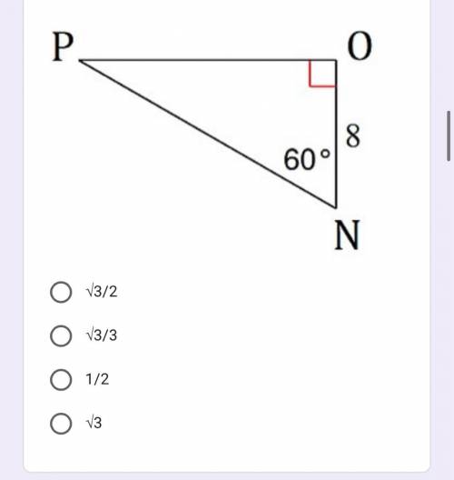 Given teach trig ratio as a fraction in simplest form:sin(N)
