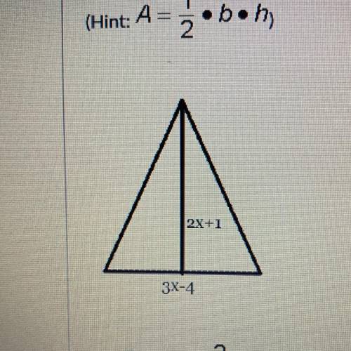 Help me with the area of the following triangle??? 25 POINTS question