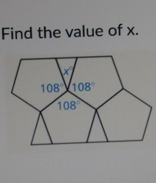 Find the value of x. For Geometry​