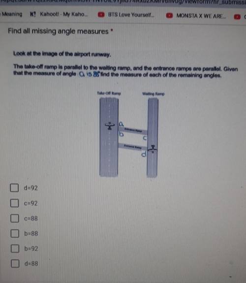 Can someone please help?

just in case if the picture seems blurry, the question says the take off