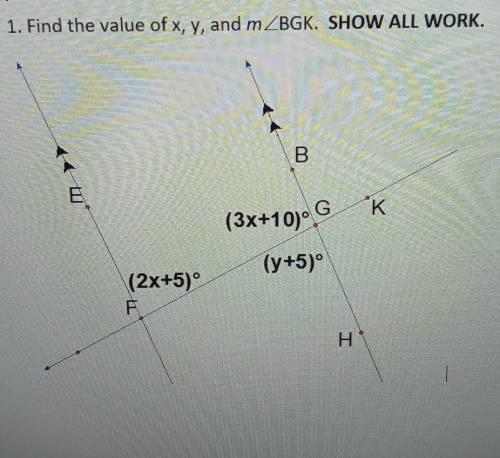 Find the values of x, y, and m<BGK any help would be greatly appreciated ​
