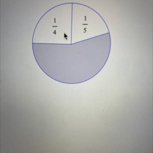 =

Fractional part of a circle
How much of the circle is shaded? Write your answer as a fraction i
