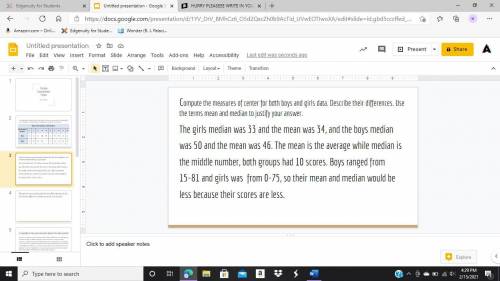 HURRY PLEASEEE WRITE IN YOUR OWN WORDS PLS. Compute the measures of spread for the data collected f