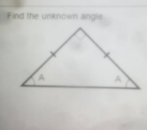 Find the unknown angle