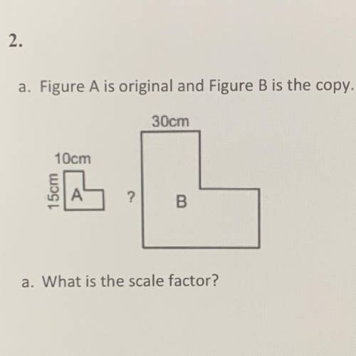 A. What is the scale factor?
b. What is the length of the missing side?