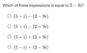 Which of these expressions is equal to 3−8i?