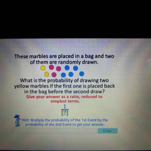 These marbles are placed in a bag and two

of them are randomly drawn.
What is the probability of