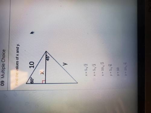 What are the X and Y values of this 30 60 90 right triangle?