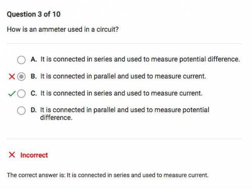How is an ammeter used in a circuit?