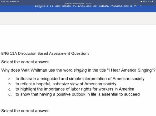 Help! Why does Walt Whitman use the word singing in the title “I Hear America Singing”?