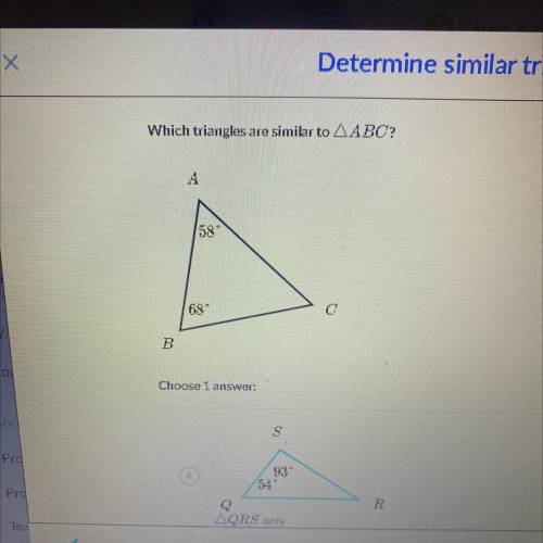 Which triangles are similar to triangle ABC