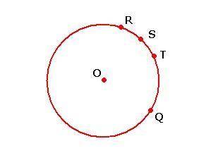 Complete the following proofs.

Given: Points R, S, T, Q on circle O
Prove: m Arc RS + m Arc ST +