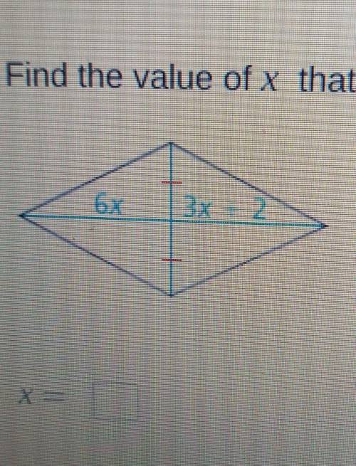Find the value of x that makes the quadrilateral a parallelogramWhat is x?​