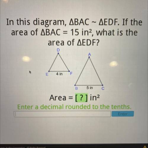 What is of area of ^EDF?
