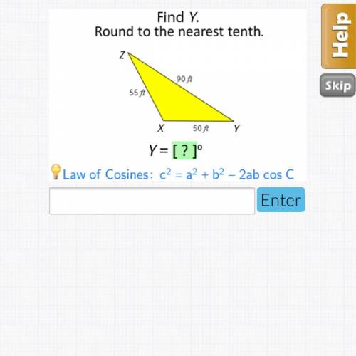 Find y and round to the nearest tenth. please help if your good at geometry
