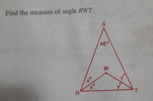 Find the measure angle of RWT​