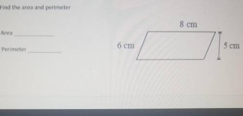 Does anyone know the perimeter and area of this??​