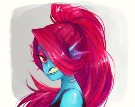 This is Undyne that I drew lol: