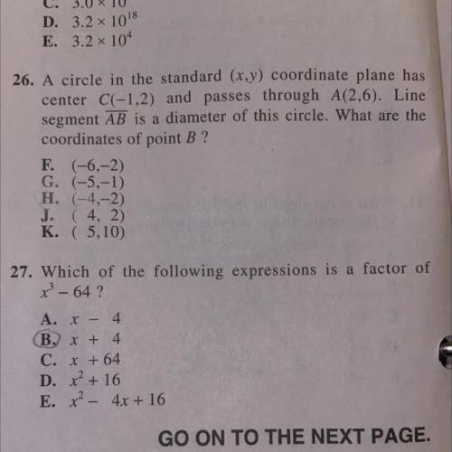 Need help on number 26 and 27!!