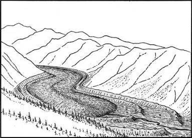 BRAINLIST!!

The picture below shows a valley.
What most likely formed this valley?
A. 
a glacier